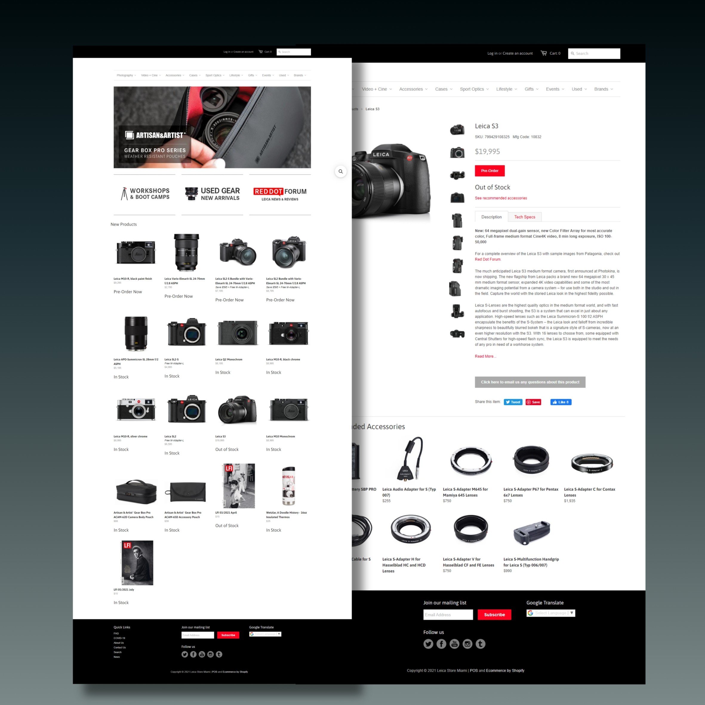 Ecommerce Website For Camera
